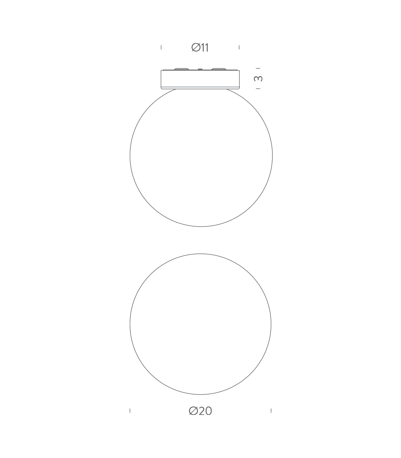 Asteroide Ceiling Light
