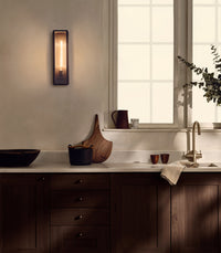 Ash Reeded Wall Light