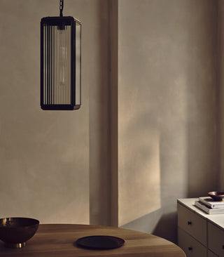 Lilac Reeded Pendant Light