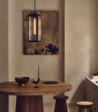 Lilac Reeded Pendant Light