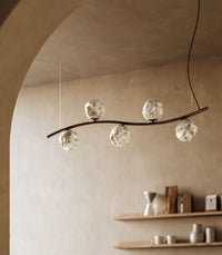 Stone Curve Linear Pendant Light
