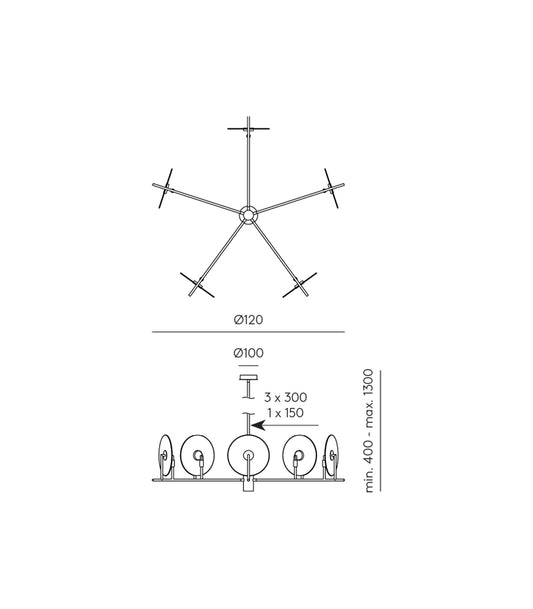 Erto 5lt Pendant Light