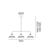 Fior Di Pizzo 3lt Pendant Light