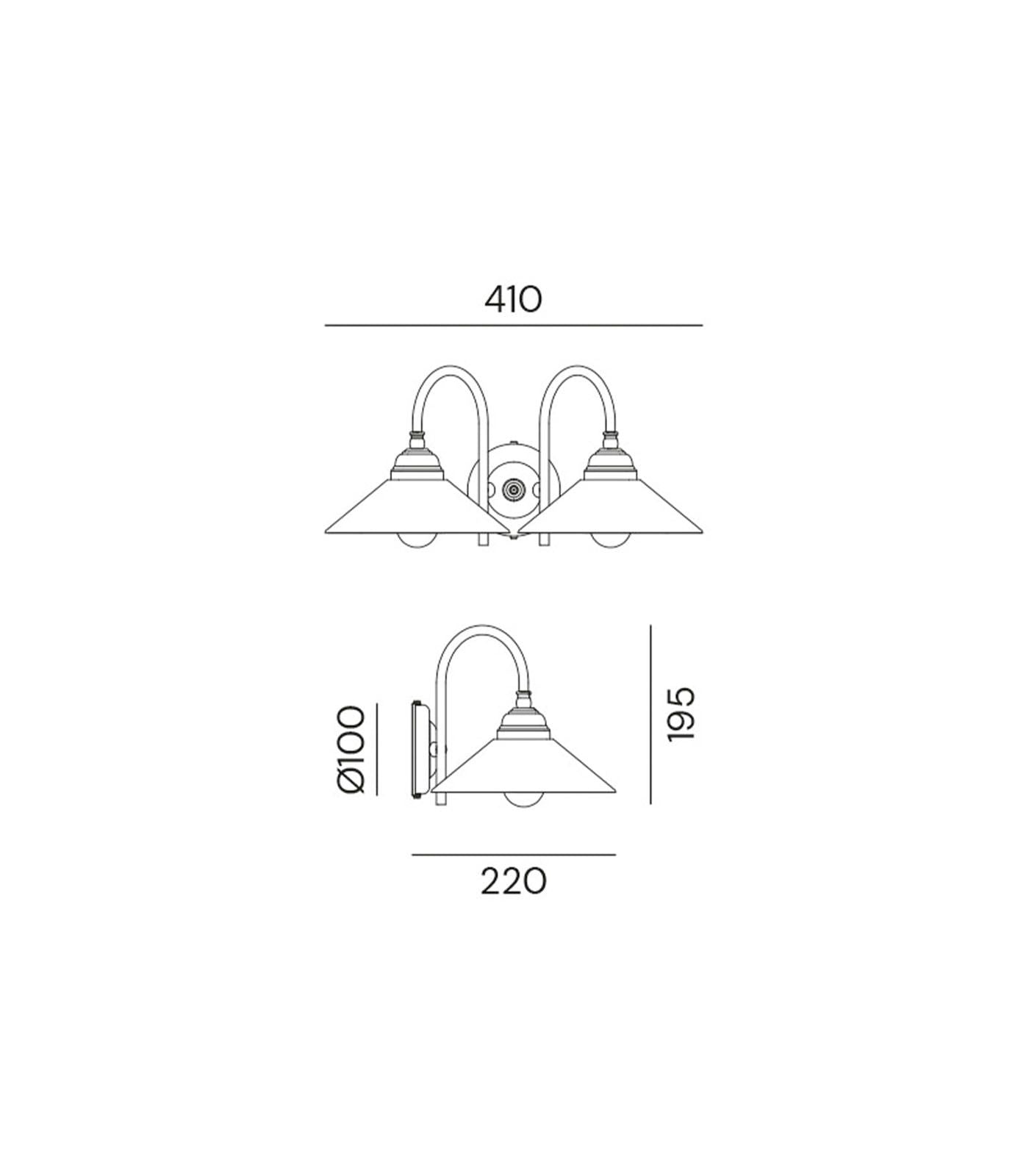 Tabia 2lt Wall Light