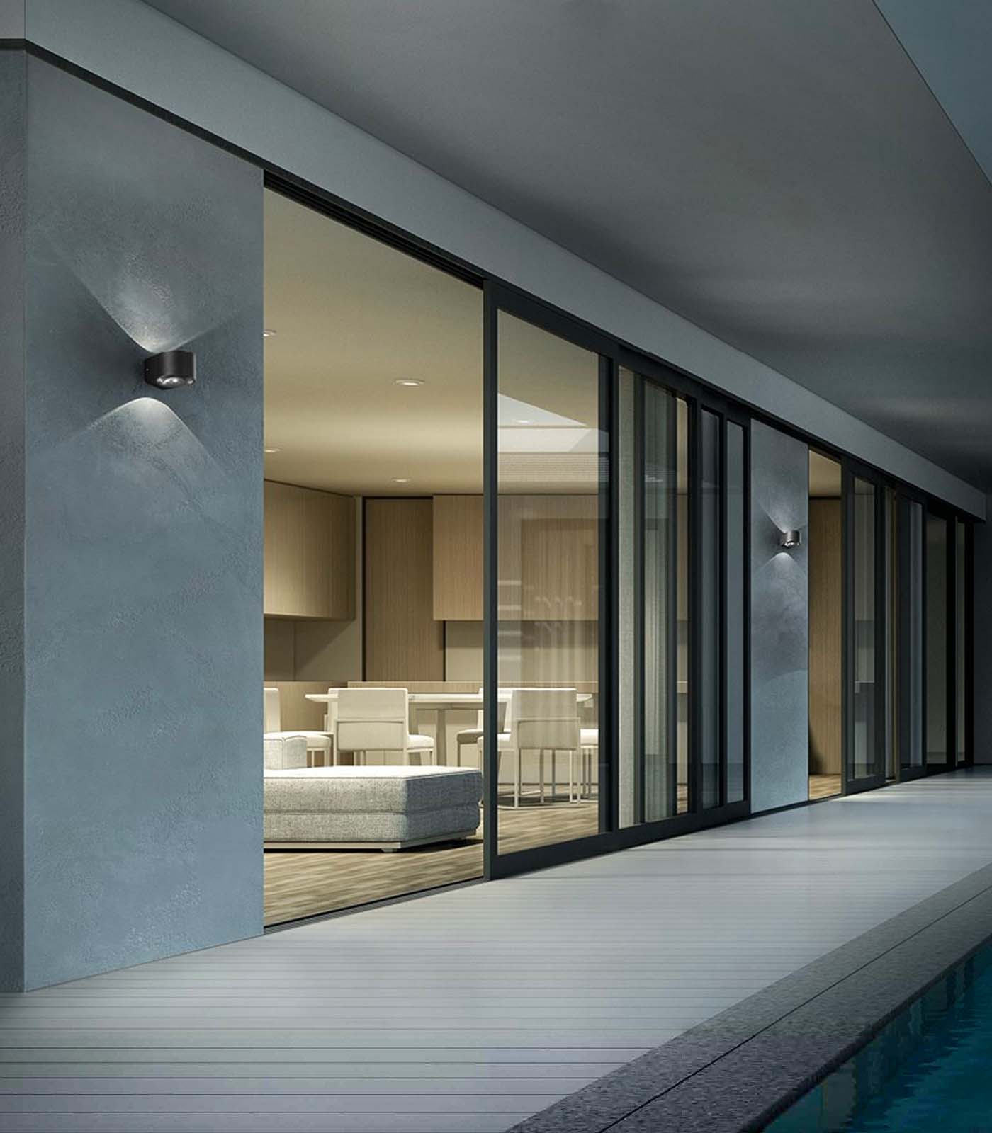 Lens Outdoor Wall Light