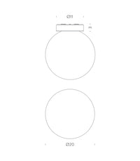 Asteroide Ceiling Light