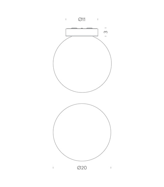 Asteroide Ceiling Light