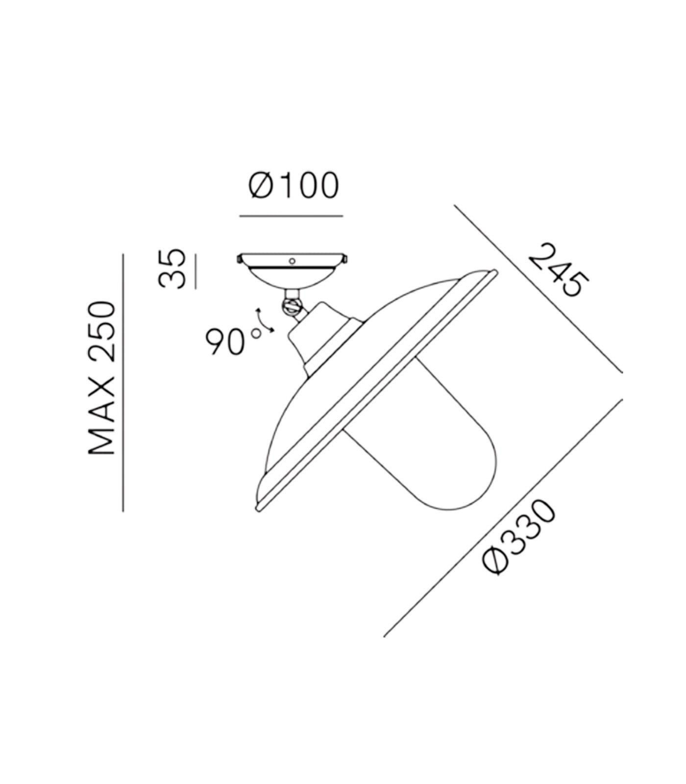 Barchessa Outdoor Ceiling Light