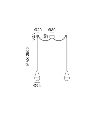 Dew 2lt Pendant Light