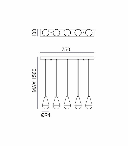 Dew Linear Pendant Light