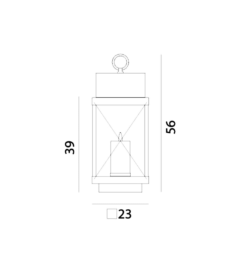 Lanterne Round Accent Outdoor Floor Lamp