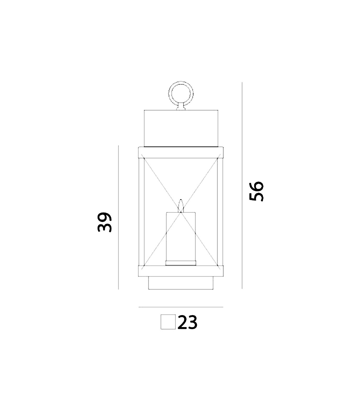 Lanterne Round Accent Outdoor Floor Lamp