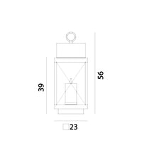 Lanterne Round Accent Outdoor Floor Lamp