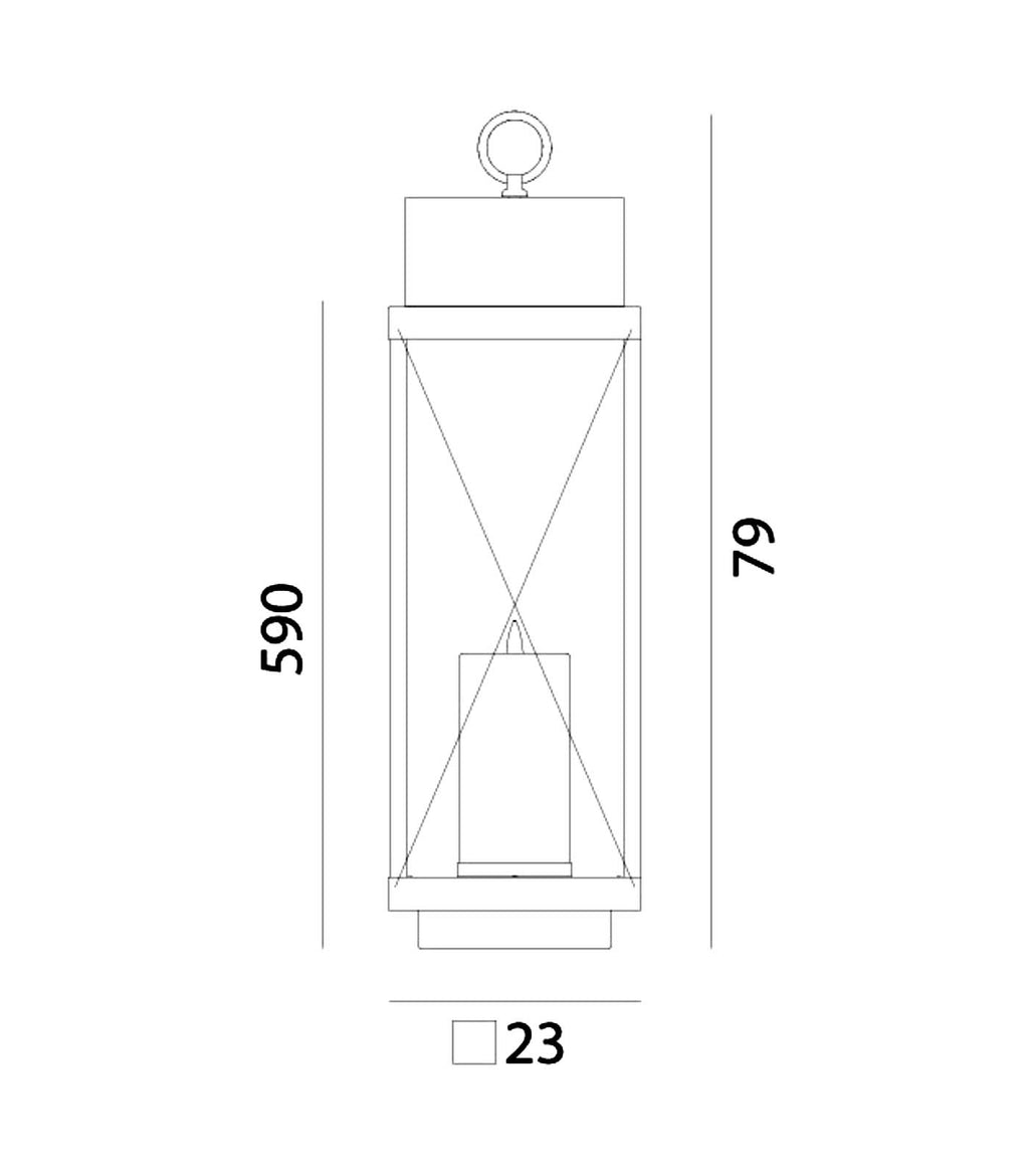 Lanterne Round Accent Outdoor Floor Lamp