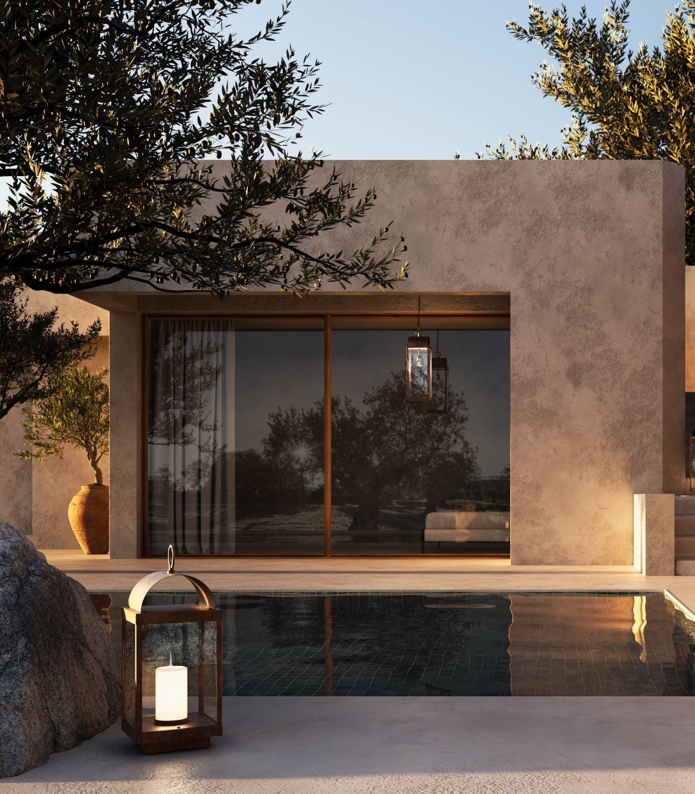 Lanterne Round Outdoor Floor Lamp