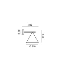 Cone Straight Wall Light