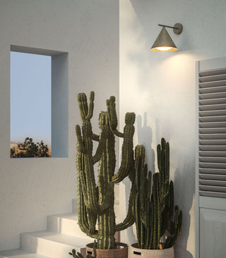Cone Straight Outdoor Wall Light