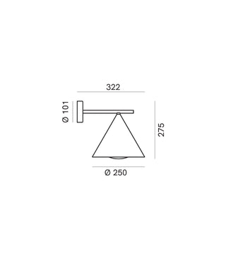 Cone Straight Outdoor Wall Light