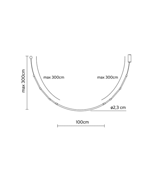 Leda Curve Pendant Light