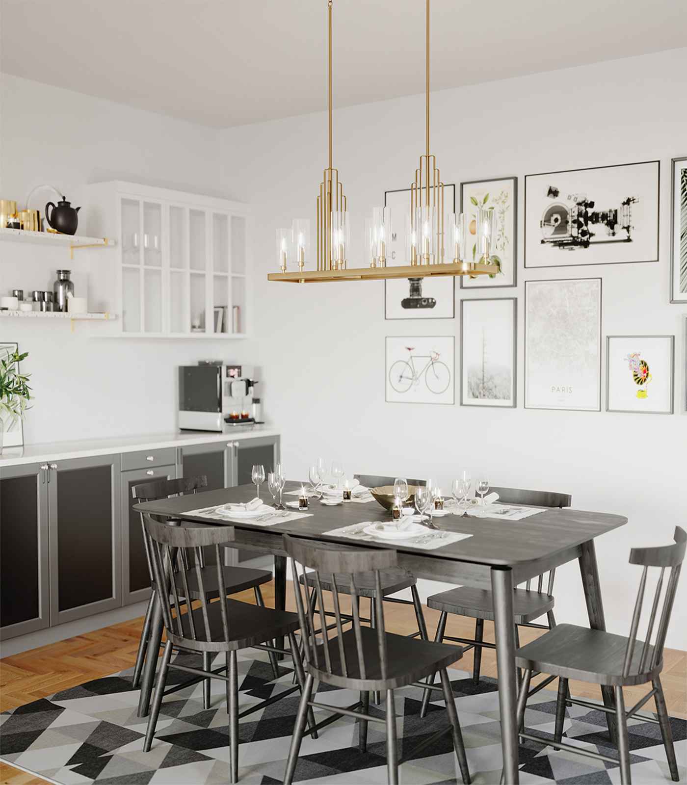 Kimrose 10lt Linear Chandelier