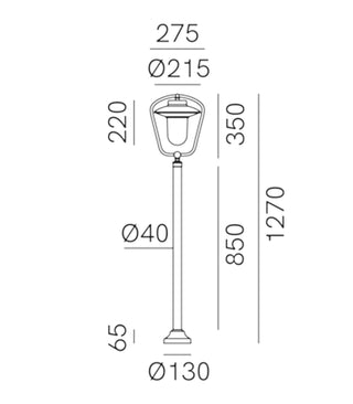 Calmaggiore Bollard Light