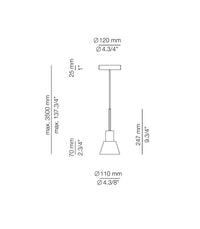 Single + Glass Shade / Anthracite - Additional Image