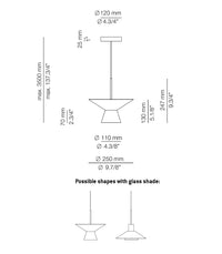 Small + Glass Shade / Anthracite - Additional Image