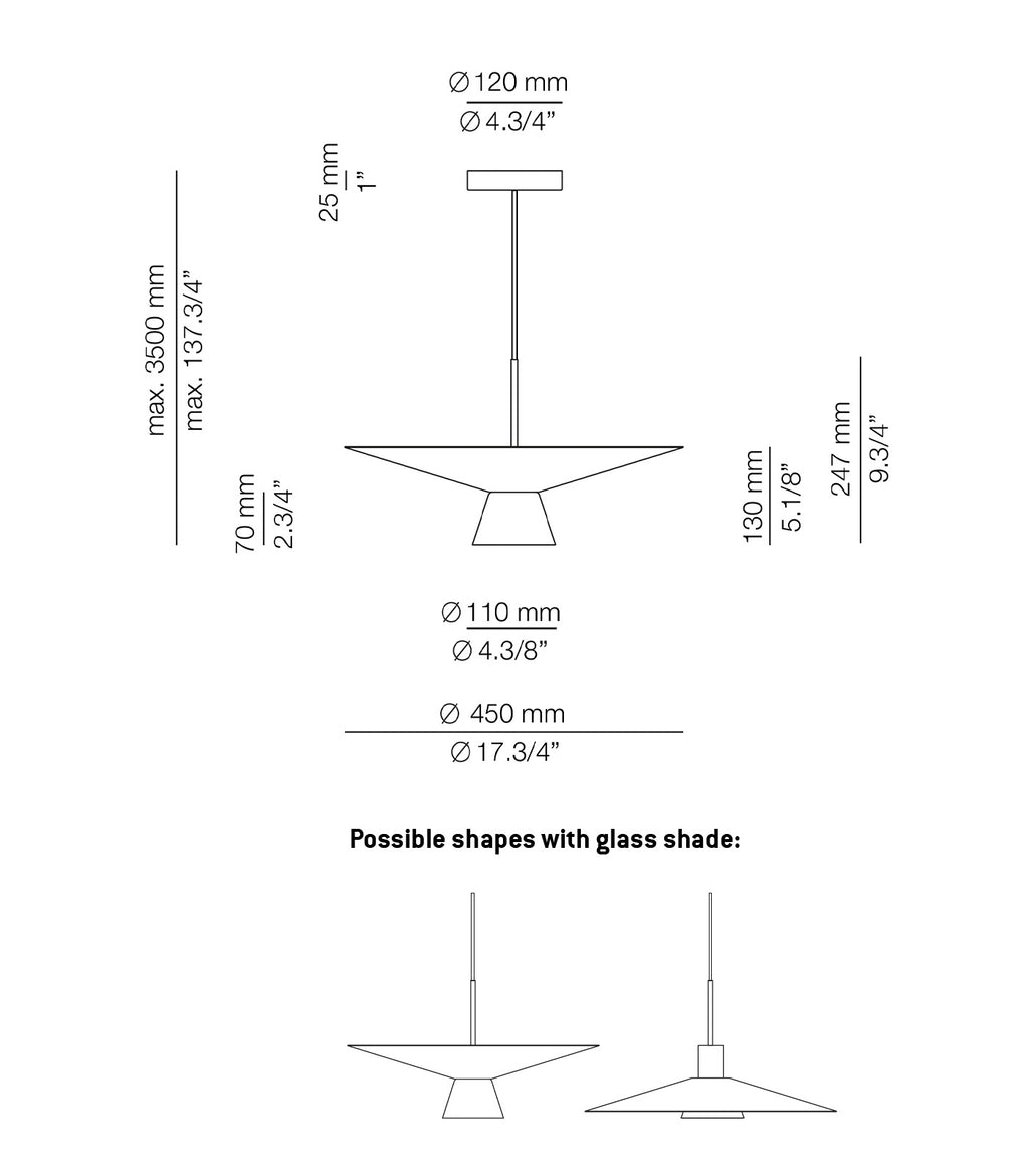 Large + Glass Shade / Anthracite - Additional Image