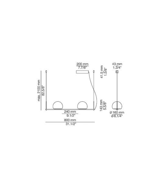 Circ 2lt Linear Pendant Light