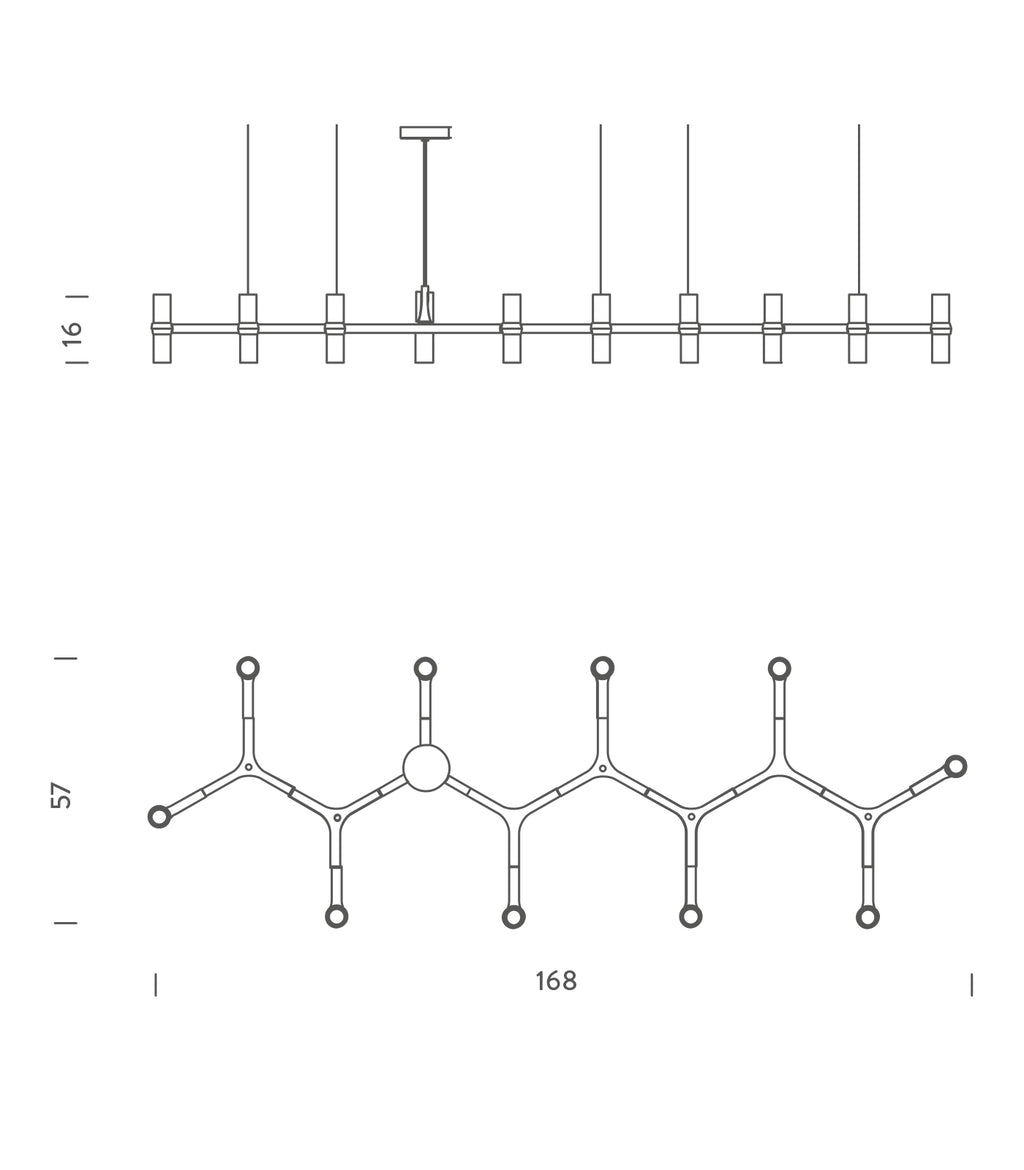 Crown Plana Linear Pendant Light