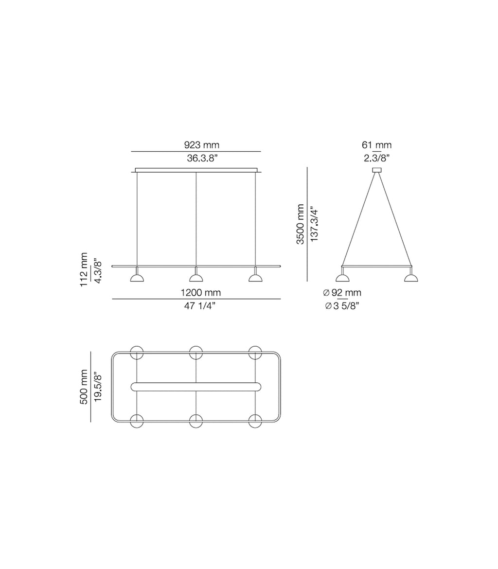 Cupolina Linear Pendant Light
