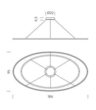 Ellisse Double Pendant Light