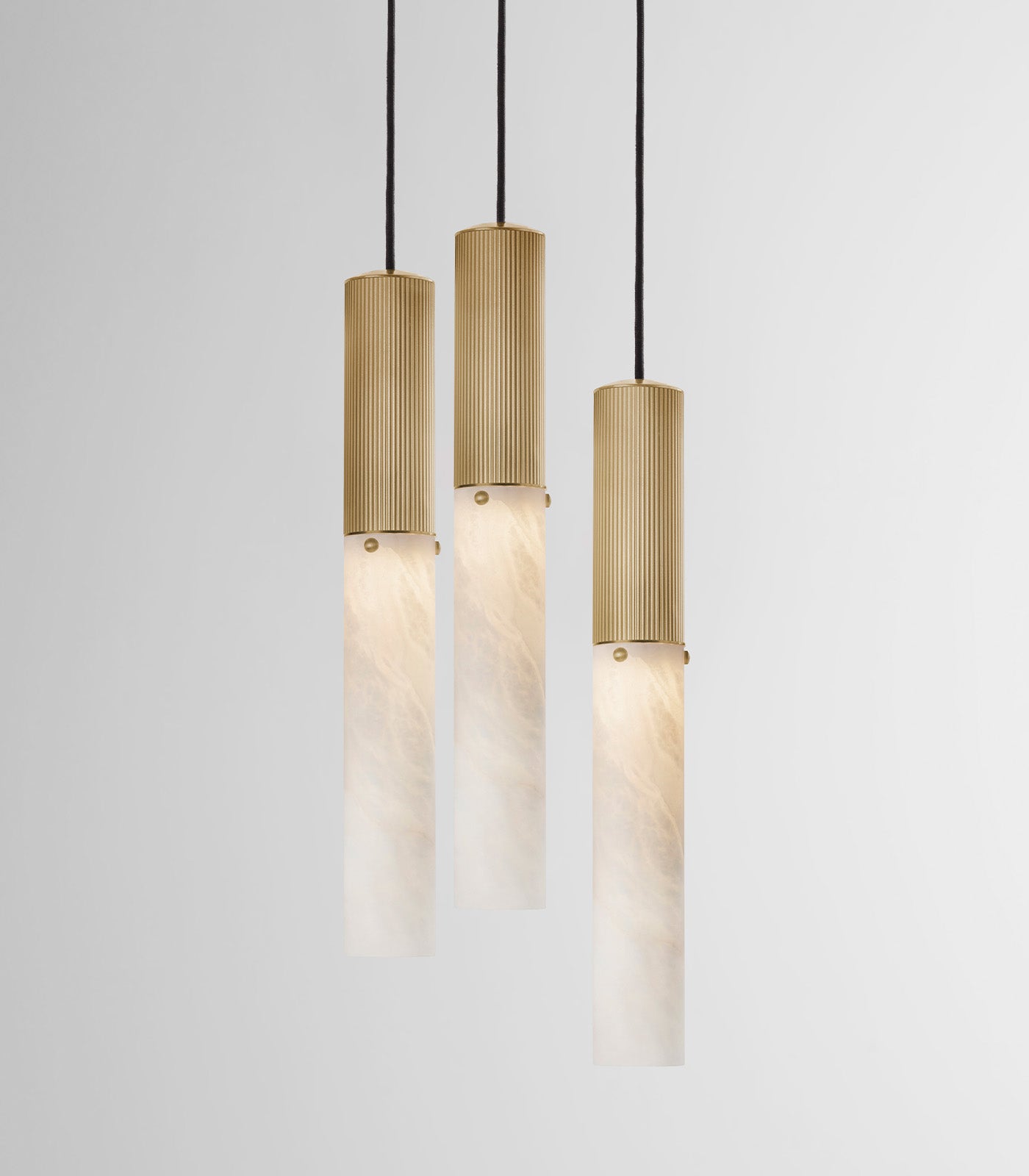 Flume Alabaster 3lt Pendant Light