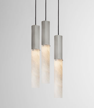 Flume Alabaster 3lt Pendant Light