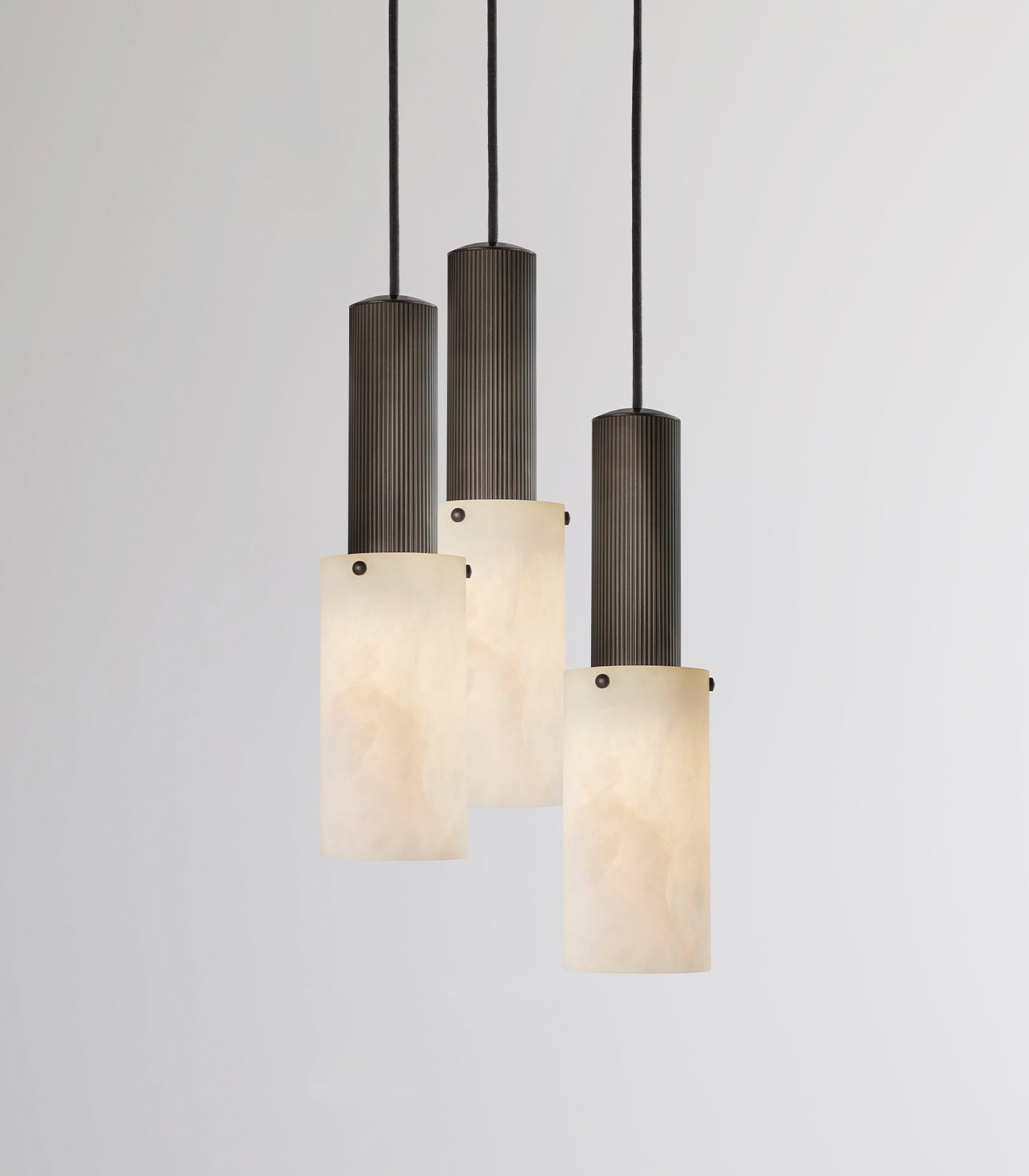 Flume Large Alabaster 3lt Pendant Light