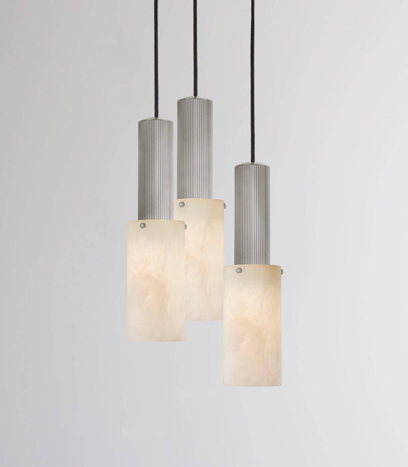 Flume Large Alabaster 3lt Pendant Light