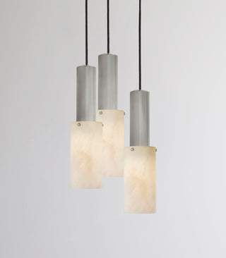 Flume Large Alabaster 3lt Pendant Light