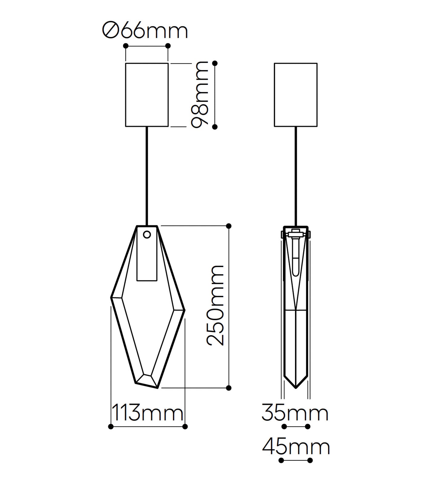 Fragments Long Pendant Light