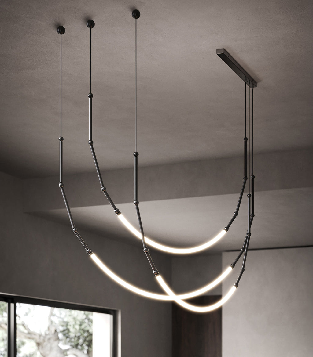 Leda 3lt Curve Pendant Light