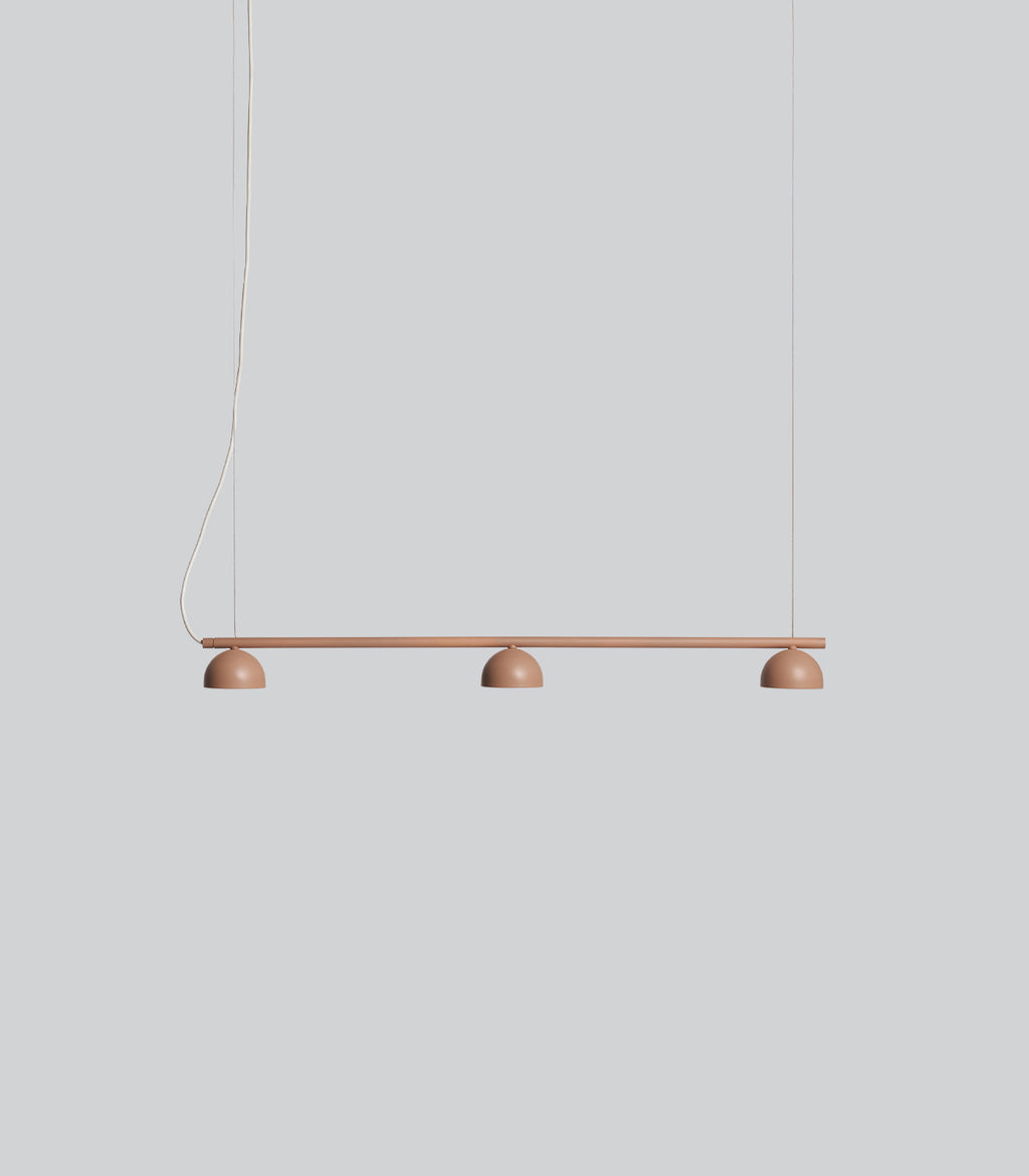 Blush Rail 3lt Pendant Light