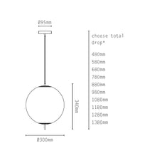 Antique Brass / Drop Rod Suspension - Additional Image