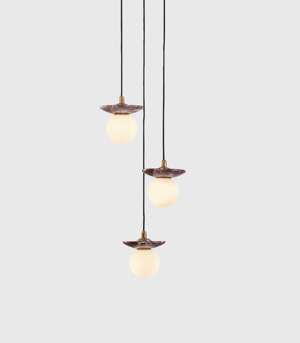 Orbit Stone 3lt Pendant Light