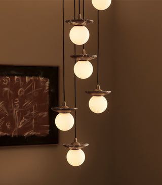Orbit Stone 6lt Pendant Light