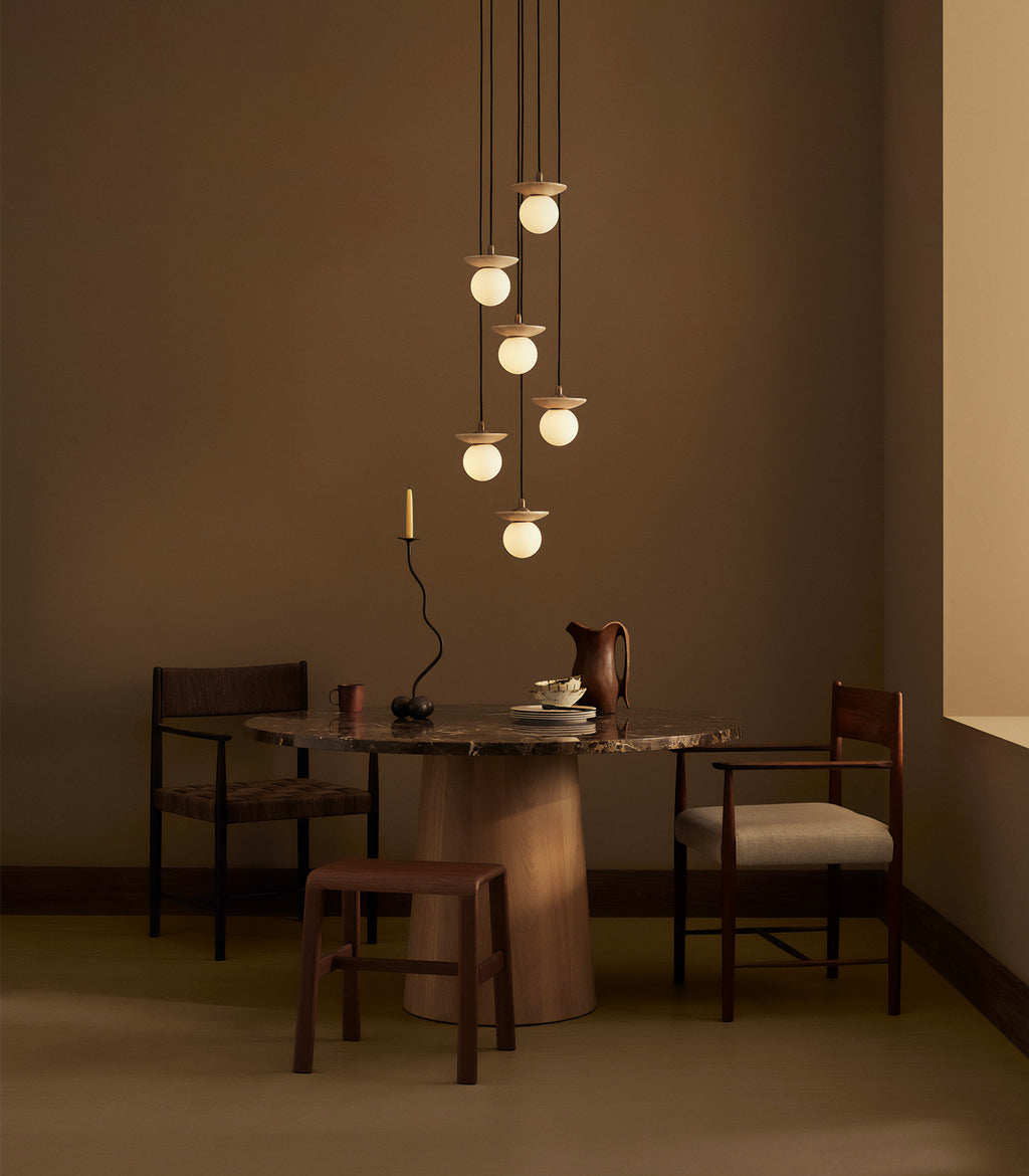 Orbit Stone 6lt Pendant Light