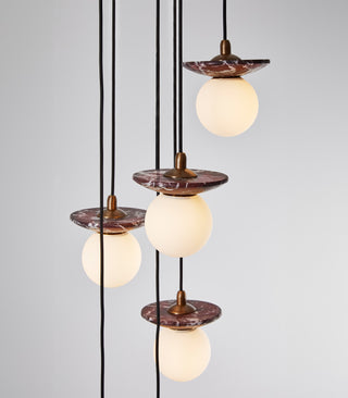 Orbit Stone 6lt Pendant Light