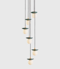 Orbit Stone 6lt Pendant Light