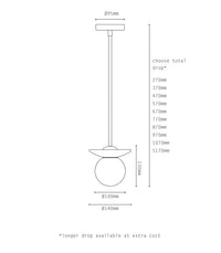 Ridged Antique Brass / Drop Rod - Additional Image