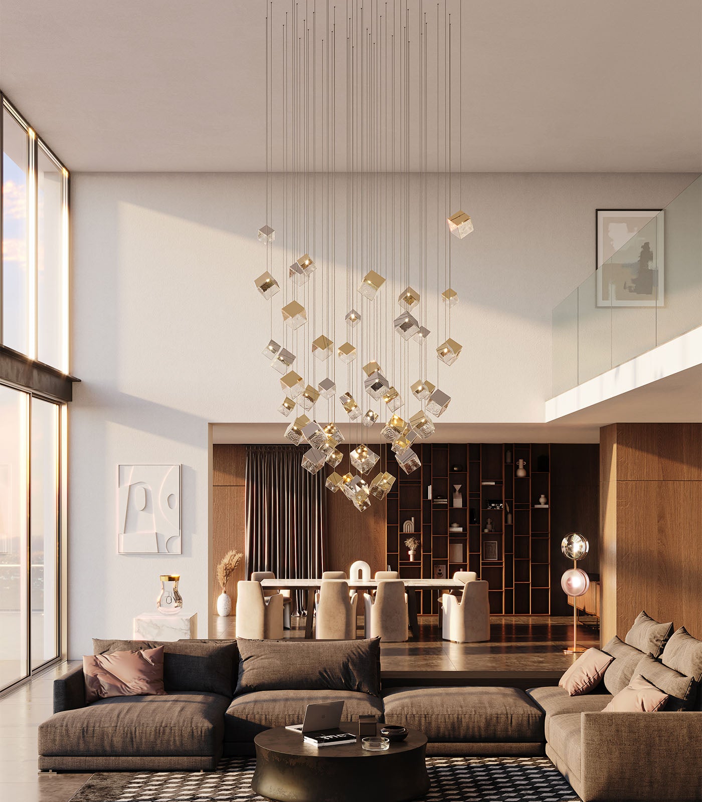 Pyrite Pendant Light