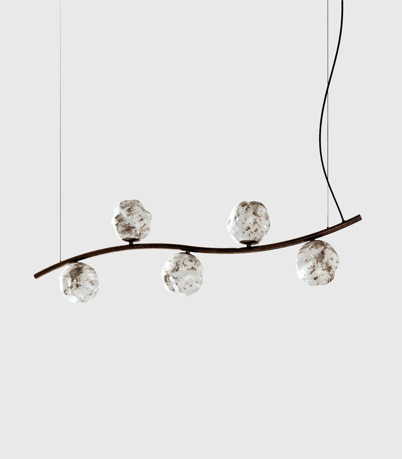 Stone Curve Linear Pendant Light