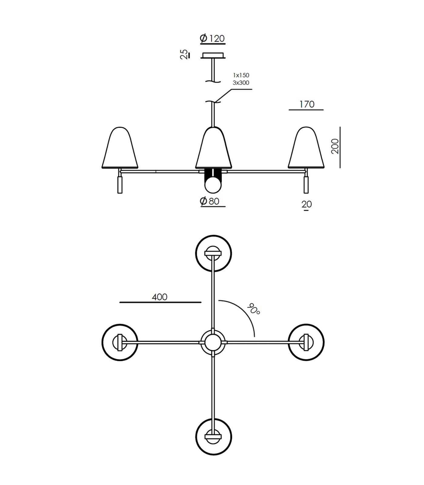 Stor 4lt Pendant Light